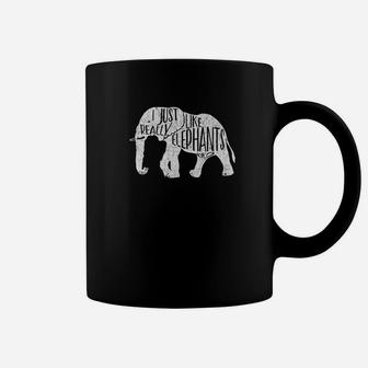 Funny Elephant Lover I Just Really Like Elephants Ok Coffee Mug - Thegiftio UK