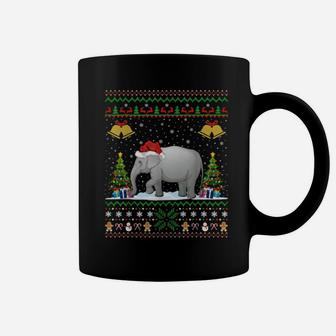 Funny Elephant Xmas Santa Hat Coffee Mug - Monsterry CA