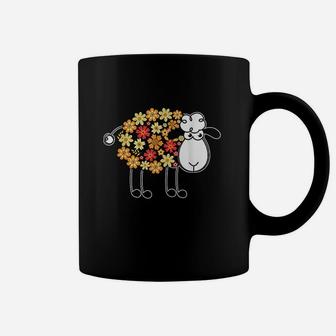 Funny Flower Sheep Design For Farming Lovers Coffee Mug | Crazezy UK