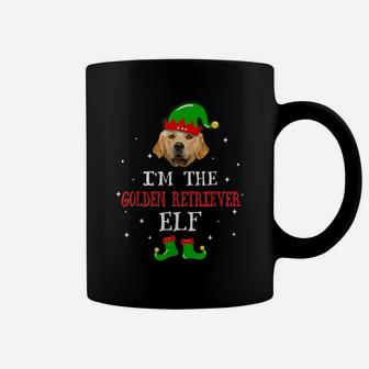 Funny Golden Retriever Elf Christmas Dog Dad Dog Mom Coffee Mug | Crazezy