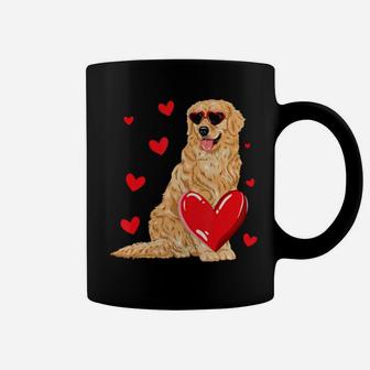 Funny Golden Retriever Heart Valentines Day Gift Dog Lover Coffee Mug - Monsterry DE