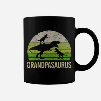 Funny Grandpa Dinosaur Grandson Men Gift Tee For Fathers Day Coffee Mug | Crazezy
