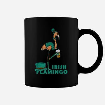Funny Green Beer Drinking Irish Flamingo St Pattys Day Gift Coffee Mug | Crazezy