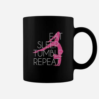 Funny Gymnast Gift Eat Sleep Tumble Repeat Gymnastics Coffee Mug | Crazezy CA