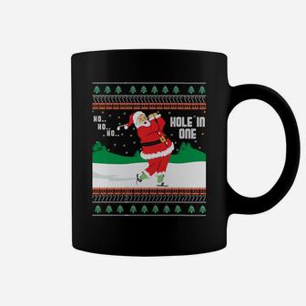 Funny Ho Ho Ho Ugly Santa Golf Christmas Sweater Jumper Sweatshirt Coffee Mug | Crazezy