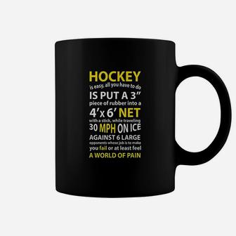 Funny Hockey Quote Hockey Is Easy Gift For Men Women Fans Coffee Mug | Crazezy UK