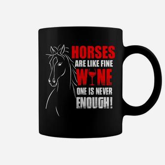 Funny Horse And Wine Tee Equestrian Horses Pony Gift Coffee Mug - Thegiftio UK