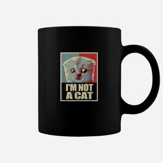 Funny Im Here Live Im Not A Cat Meme Zoom Humor Gifts Coffee Mug | Crazezy
