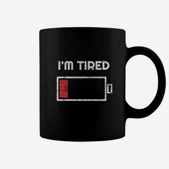 Funny Im Tired Low Battery Empty Phone Symbol Coffee Mug | Crazezy AU