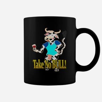 Funny Inspirational Cow Take No Bull Novelty Party Coffee Mug - Thegiftio UK