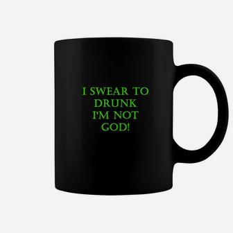Funny Irish I Swear To Drunk Im Not God St Patricks Coffee Mug - Thegiftio UK
