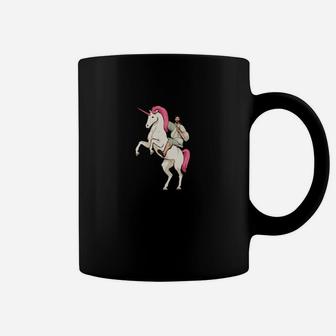 Funny Jesus Riding Pink Unicorn Coffee Mug - Monsterry
