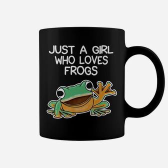Funny Just A Girl Who Loves Frogs Owner Lover Frog Gifts Coffee Mug | Crazezy