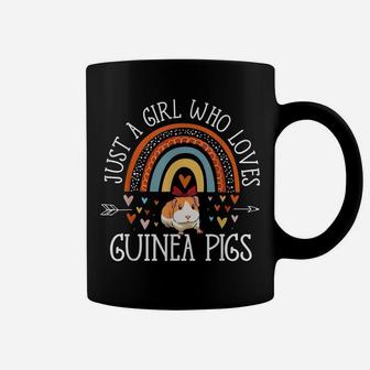 Funny Just A Girl Who Loves Guinea Pigs Boho Rainbow Coffee Mug | Crazezy DE