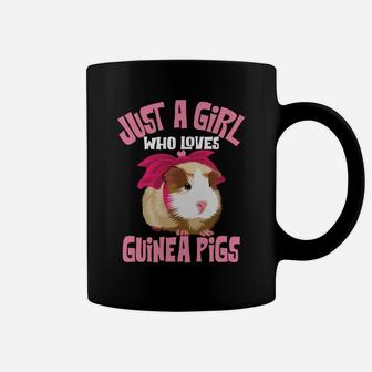 Funny Just A Girl Who Loves Guinea Pigs Gift For Women Kids Coffee Mug | Crazezy CA