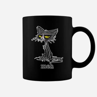 Funny Meh Cat For Cat Lovers Coffee Mug | Crazezy UK