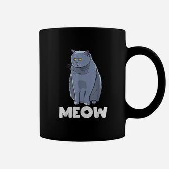 Funny Meow Cat Lady And Cats Kittens People Men Women Coffee Mug | Crazezy UK