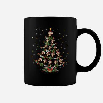 Funny Monkeys Animal Lover Xmas Gift Monkey Christmas Tree Sweatshirt Coffee Mug | Crazezy UK