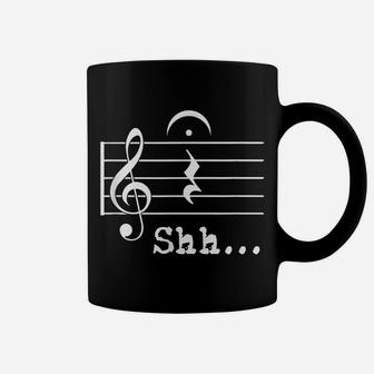 Funny Music Note Gifts Musician - Shh Quarter Rest Fermata Coffee Mug | Crazezy