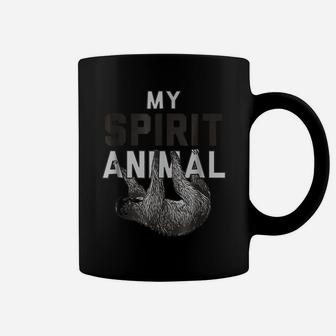 Funny My Spirit Animal Is A Sloth T Shirt Coffee Mug | Crazezy
