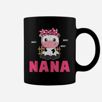 Funny Nana Cow Cute Cow Farmer Birthday Matching Family Coffee Mug | Crazezy AU