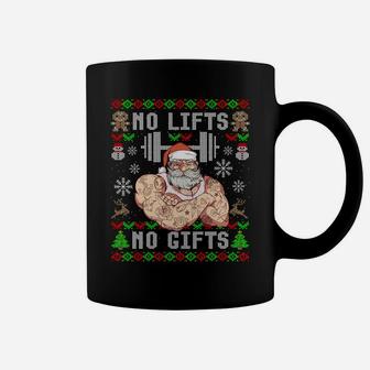 Funny No Lifts No Gifts Ugly Christmas Workout Powerlifting Sweatshirt Coffee Mug | Crazezy AU