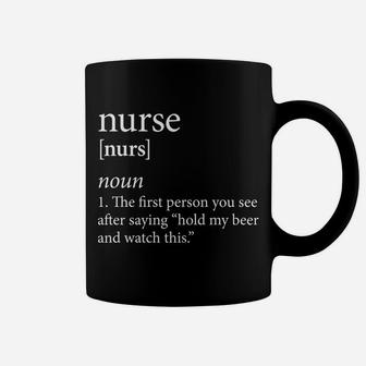 Funny Nurse Definition Noun Typography Artwork Design Coffee Mug | Crazezy UK