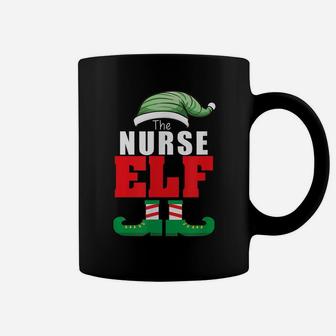 Funny Nurse Elf Matching Family Group Holiday Party Pajama Coffee Mug | Crazezy
