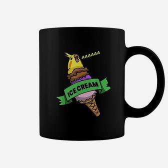 Funny Parrot Pet Doodle Scream Ice Cream Cockatiel Coffee Mug | Crazezy CA