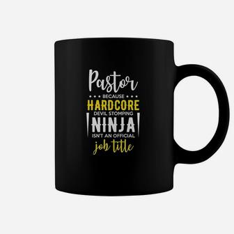 Funny Pastor Devil Stomping Ninja Not Job Title Coffee Mug | Crazezy UK