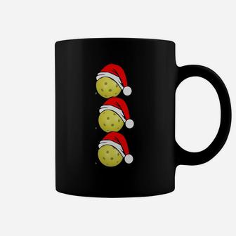 Funny Pickleball Ho Ho Ho Holiday Santa Hat Christmas Coffee Mug | Crazezy AU