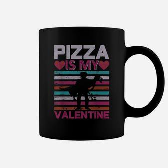 Funny Pizza Is My Valentine Valentines Day Coffee Mug - Monsterry AU