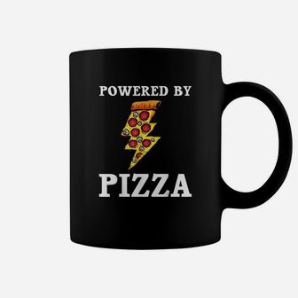 Funny Powered By Pizza Gift Kids Men Women Cool Pizza Lover Coffee Mug | Crazezy AU