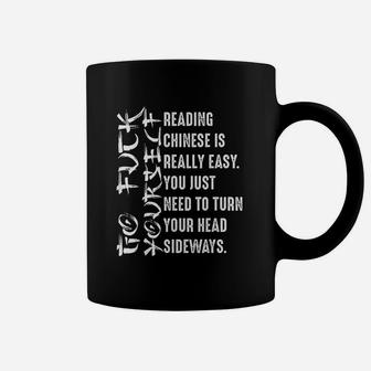 Funny Reading Chinese Is Easy Cool Asian Coffee Mug - Thegiftio