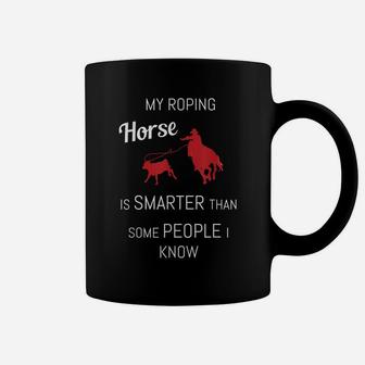 Funny Roping Horse Rodeo Team Roping Cowboy Cowgirl Coffee Mug | Crazezy