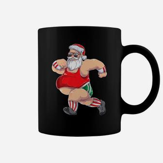 Funny Running Santa Christmas Gift Run Jogging Marathon Coffee Mug | Crazezy UK