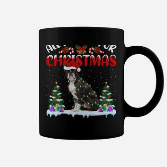 Funny Santa Hat All I Want For Christmas Is A Boston Terrier Coffee Mug | Crazezy