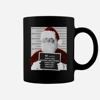 Funny Santa Mugshot Santa Claus Jailed Christmas Sweatshirt Coffee Mug | Crazezy UK