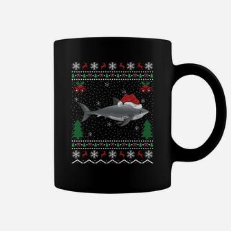 Funny Santa Shark Xmas Gift Ugly Shark Christmas Sweatshirt Coffee Mug | Crazezy DE