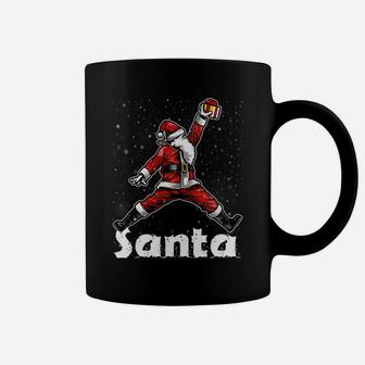 Funny Santa Slam Dunk Christmas Basketball Santa Sweatshirt Coffee Mug | Crazezy