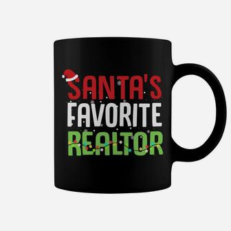 Funny Santa's Favorite Realtor Estate Agent Christmas Gift Coffee Mug | Crazezy CA