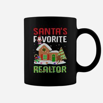Funny Santa's Favorite Realtor Estate Agent Christmas Gift Coffee Mug | Crazezy