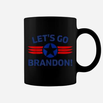 Funny Sarcastic "Let's Go Brandon" Stars &Stripes Design Coffee Mug | Crazezy