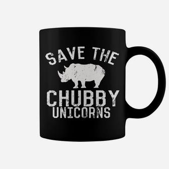Funny Save The Chubby Unicorns Fat Rhino Vintage Coffee Mug | Crazezy CA
