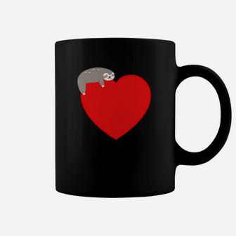 Funny Sloth Animal Happy Valentines Day Heart Love Coffee Mug - Thegiftio UK
