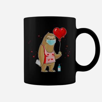 Funny Sloth Valentines Day For Girls Heart Coffee Mug - Monsterry UK