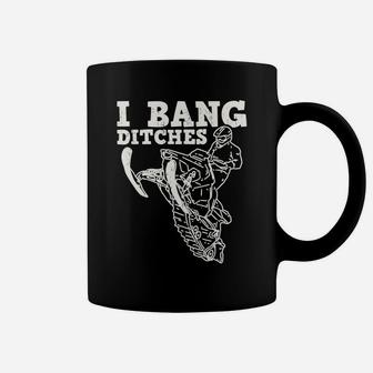 Funny Snowmobile Rider I Bang Ditches Snowmobiling Racer Coffee Mug | Crazezy