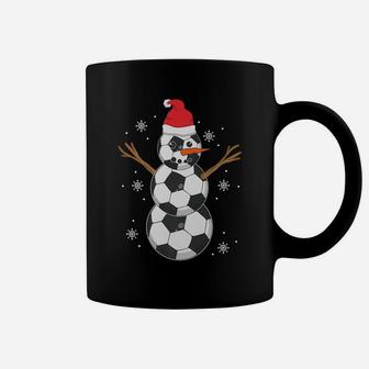 Funny Soccer Ball Snowman Sport Lover Gift Christmas Holiday Coffee Mug | Crazezy AU