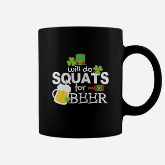 Funny Squats St Patricks Day Work Out Weight Lifting Coffee Mug - Thegiftio UK