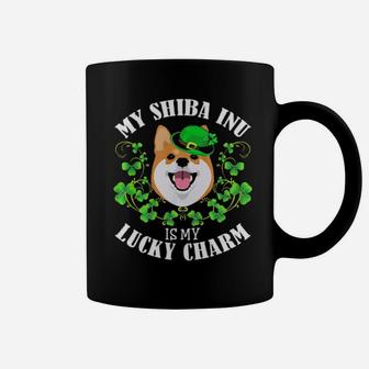 Funny St Patricks Day My Shiba Inu Is My Lucky Charm Coffee Mug - Monsterry UK